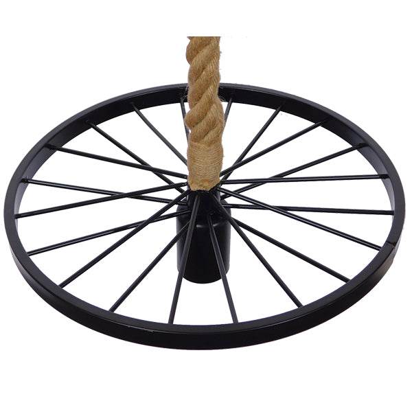 GloboStar® VELO 01185 Vintage Industrial Κρεμαστό Φωτιστικό Οροφής Μονόφωτο Μαύρο Μεταλλικό Πλέγμα με Μπεζ Σχοινί Φ30 x Y16cm - ledmania.gr