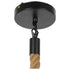 GloboStar® LANTERN 01186 Vintage Industrial Κρεμαστό Φωτιστικό Οροφής Μονόφωτο Μαύρο Μεταλλικό με Μπεζ Σχοινί Φ15 x Y24cm - ledmania.gr
