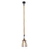 GloboStar® LANTERN 01186 Vintage Industrial Κρεμαστό Φωτιστικό Οροφής Μονόφωτο Μαύρο Μεταλλικό με Μπεζ Σχοινί Φ15 x Y24cm - ledmania.gr
