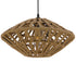 GloboStar® NATHLEN 01187 Vintage Κρεμαστό Φωτιστικό Οροφής Μονόφωτο Μαύρο Μεταλλικό Πλέγμα με Μπεζ Σχοινί Φ40 x Y20cm - ledmania.gr