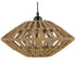 GloboStar® NATHLEN 01187 Vintage Κρεμαστό Φωτιστικό Οροφής Μονόφωτο Μαύρο Μεταλλικό Πλέγμα με Μπεζ Σχοινί Φ40 x Y20cm - ledmania.gr