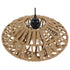 GloboStar® NATHLEN 01187 Vintage Κρεμαστό Φωτιστικό Οροφής Μονόφωτο Μαύρο Μεταλλικό Πλέγμα με Μπεζ Σχοινί Φ40 x Y20cm - ledmania.gr