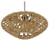 GloboStar® NATHLEN 01187 Vintage Κρεμαστό Φωτιστικό Οροφής Μονόφωτο Μαύρο Μεταλλικό Πλέγμα με Μπεζ Σχοινί Φ40 x Y20cm - ledmania.gr