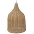 GloboStar® BAHAMAS 01202 Vintage Κρεμαστό Φωτιστικό Οροφής Μονόφωτο Μπεζ Ξύλινο Ψάθινο Bamboo Φ30 x Υ47cm - ledmania.gr