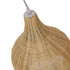 GloboStar® BAHAMAS 01202 Vintage Κρεμαστό Φωτιστικό Οροφής Μονόφωτο Μπεζ Ξύλινο Ψάθινο Bamboo Φ30 x Υ47cm - ledmania.gr