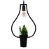 GloboStar® RHEXIA 01210 Μοντέρνο Κρεμαστό Φωτιστικό Οροφής Μονόφωτο Μαύρο Μεταλλικό Flowerpot Φ27 x Y40cm - ledmania.gr