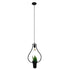 GloboStar® RHEXIA 01210 Μοντέρνο Κρεμαστό Φωτιστικό Οροφής Μονόφωτο Μαύρο Μεταλλικό Flowerpot Φ27 x Y40cm - ledmania.gr