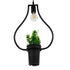 GloboStar® RHEXIA 01210 Μοντέρνο Κρεμαστό Φωτιστικό Οροφής Μονόφωτο Μαύρο Μεταλλικό Flowerpot Φ27 x Y40cm - ledmania.gr