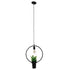 GloboStar® CELOSIA 01212 Μοντέρνο Κρεμαστό Φωτιστικό Οροφής Μονόφωτο Μαύρο Μεταλλικό Flowerpot Φ30 x Y30cm - ledmania.gr