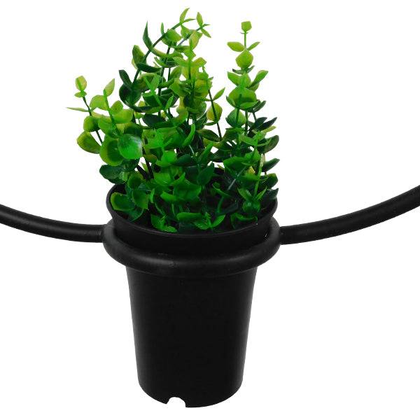 GloboStar® CELOSIA 01212 Μοντέρνο Κρεμαστό Φωτιστικό Οροφής Μονόφωτο Μαύρο Μεταλλικό Flowerpot Φ30 x Y30cm - ledmania.gr