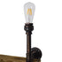 GloboStar® ENIMAS 01217 Vintage Industrial Φωτιστικό Τοίχου Απλίκα Δίφωτο Μπρούτζινο Μεταλλικό με Ξύλινα Ράφια Μ65 x Π23 x Υ76cm - ledmania.gr