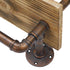 GloboStar® ENIMAS 01217 Vintage Industrial Φωτιστικό Τοίχου Απλίκα Δίφωτο Μπρούτζινο Μεταλλικό με Ξύλινα Ράφια Μ65 x Π23 x Υ76cm - ledmania.gr