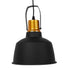 GloboStar® DEVOTA 01235 Vintage Industrial Κρεμαστό Φωτιστικό Οροφής Μονόφωτο Μαύρο Μεταλλικό Καμπάνα Φ22 x Y30cm - ledmania.gr