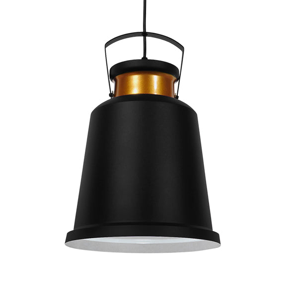 GloboStar® NUNZIATA 01236 Vintage Industrial Κρεμαστό Φωτιστικό Οροφής Μονόφωτο Μαύρο Μεταλλικό Καμπάνα Φ27 x Y39cm - ledmania.gr