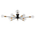GloboStar® OLINDA 01244 Μοντέρνο Industrial Φωτιστικό Οροφής Πολύφωτο Μαύρο Μεταλλικό Φ95 x Y17cm - ledmania.gr