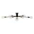 GloboStar® OLINDA 01244 Μοντέρνο Industrial Φωτιστικό Οροφής Πολύφωτο Μαύρο Μεταλλικό Φ95 x Y17cm - ledmania.gr