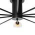 GloboStar® OLINDA 01244 Μοντέρνο Industrial Φωτιστικό Οροφής Πολύφωτο Μαύρο Μεταλλικό Φ95 x Y17cm - ledmania.gr
