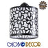 GloboStar® RAINELDA 01246 Μοντέρνο Κρεμαστό Φωτιστικό Οροφής Τρίφωτο Μαύρο Μεταλλικό Πλέγμα με Λευκό Γυαλί Φ40 x Y19cm - ledmania.gr