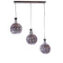 GloboStar® ILLUME 01249 Μοντέρνο Κρεμαστό Φωτιστικό Οροφής Τρίφωτο Ασημί Μεταλλικό με Κρύσταλλα Μ64 x Π18 x Υ24cm - ledmania.gr