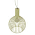 GloboStar® GOBLET LIGHT 01267 Vintage Industrial Κρεμαστό Φωτιστικό Οροφής Μονόφωτο Μπεζ Μεταλλικό Πλέγμα Φ38 x Y50cm - ledmania.gr