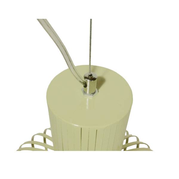GloboStar® GOBLET LIGHT 01267 Vintage Industrial Κρεμαστό Φωτιστικό Οροφής Μονόφωτο Μπεζ Μεταλλικό Πλέγμα Φ38 x Y50cm - ledmania.gr