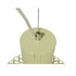 GloboStar® GOBLET LIGHT 01267 Vintage Industrial Κρεμαστό Φωτιστικό Οροφής Μονόφωτο Μπεζ Μεταλλικό Πλέγμα Φ38 x Y50cm - ledmania.gr