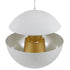 GloboStar® SEVILLE WHITE 01268 Μοντέρνο Κρεμαστό Φωτιστικό Οροφής Μονόφωτο Λευκό Μεταλλικό Φ35 x 33cm - ledmania.gr