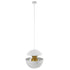 GloboStar® SEVILLE WHITE 01268 Μοντέρνο Κρεμαστό Φωτιστικό Οροφής Μονόφωτο Λευκό Μεταλλικό Φ35 x 33cm - ledmania.gr