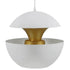 GloboStar® SEVILLE WHITE 01268 Μοντέρνο Κρεμαστό Φωτιστικό Οροφής Μονόφωτο Λευκό Μεταλλικό Φ35 x 33cm - ledmania.gr