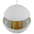 GloboStar® SEVILLE WHITE 01268 Μοντέρνο Κρεμαστό Φωτιστικό Οροφής Μονόφωτο Λευκό Μεταλλικό Φ35 x 33cm - ledmania.gr