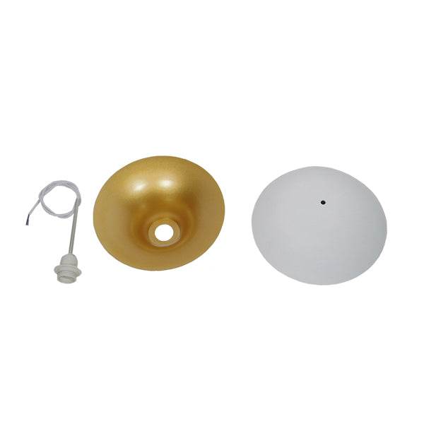 GloboStar® SEVILLE WHITE 01268 Μοντέρνο Κρεμαστό Φωτιστικό Οροφής Μονόφωτο Λευκό Μεταλλικό Φ35 x 33cm - ledmania.gr
