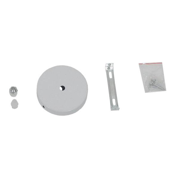 GloboStar® SEVILLE WHITE 01268 Μοντέρνο Κρεμαστό Φωτιστικό Οροφής Μονόφωτο Λευκό Μεταλλικό Φ35 x 33cm - ledmania.gr