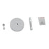 GloboStar® SEVILLE WHITE 01268 Μοντέρνο Κρεμαστό Φωτιστικό Οροφής Μονόφωτο Λευκό Μεταλλικό Φ35 x 33cm - ledmania.gr