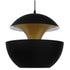 GloboStar® SEVILLE BLACK 01269 Μοντέρνο Κρεμαστό Φωτιστικό Οροφής Μονόφωτο Μαύρο Μεταλλικό Φ35 x Y33cm - ledmania.gr