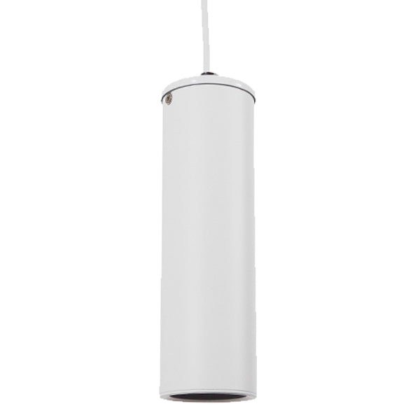 GloboStar® CANNON WHITE 01274 Μοντέρνο Κρεμαστό Φωτιστικό Οροφής Spot Gu10 Μονόφωτο Λευκό Μεταλλικό Φ6 x Y20cm - ledmania.gr