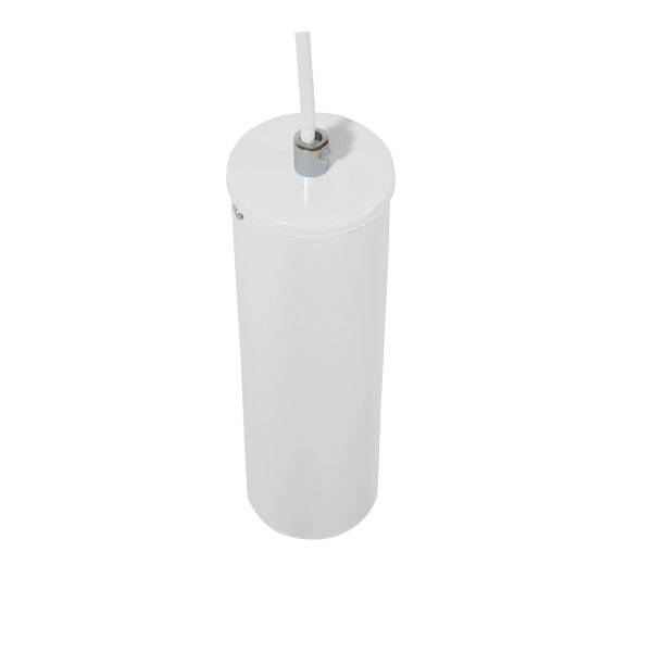 GloboStar® CANNON WHITE 01274 Μοντέρνο Κρεμαστό Φωτιστικό Οροφής Spot Gu10 Μονόφωτο Λευκό Μεταλλικό Φ6 x Y20cm - ledmania.gr