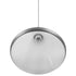 GloboStar® PIROZZI 01277 Μοντέρνο Κρεμαστό Φωτιστικό Οροφής Μονόφωτο Ασημί Μεταλλικό Καμπάνα Φ27 x Y20cm - ledmania.gr