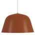 GloboStar® NORTHVALE 01283 Μοντέρνο Κρεμαστό Φωτιστικό Οροφής Μονόφωτο Κόκκινο Κεραμιδί Μεταλλικό Καμπάνα Φ40 x Y24cm - ledmania.gr