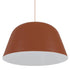 GloboStar® NORTHVALE 01283 Μοντέρνο Κρεμαστό Φωτιστικό Οροφής Μονόφωτο Κόκκινο Κεραμιδί Μεταλλικό Καμπάνα Φ40 x Y24cm - ledmania.gr
