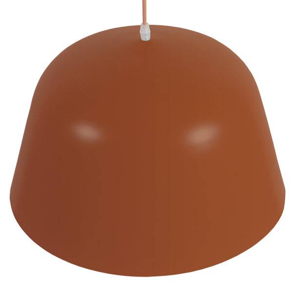 GloboStar® NORTHVALE 01283 Μοντέρνο Κρεμαστό Φωτιστικό Οροφής Μονόφωτο Κόκκινο Κεραμιδί Μεταλλικό Καμπάνα Φ40 x Y24cm - ledmania.gr