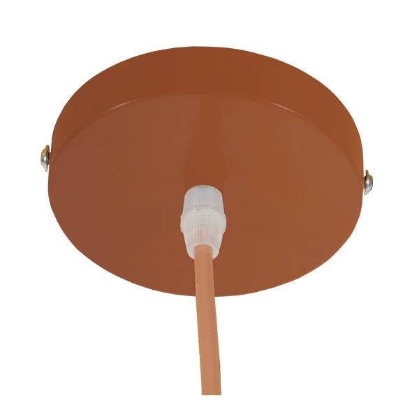GloboStar® NORTHVALE 01283 Μοντέρνο Κρεμαστό Φωτιστικό Οροφής Μονόφωτο Κόκκινο Κεραμιδί Μεταλλικό Καμπάνα Φ40 x Y24cm - ledmania.gr