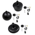 GloboStar® ROCKFORD 01287 SET 3 Μοντέρνα Κρεμαστά Φωτιστικά Οροφής Τρίφωτο 3 x E27 Μαύρα Μεταλλικά Καμπάνα - ledmania.gr