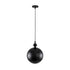 GloboStar® ROCKFORD 01287-B Μοντέρνο Κρεμαστό Φωτιστικό Οροφής Μονόφωτο 1 x E27 Μαύρο Μεταλλικό Καμπάνα Φ24 x Υ27cm - ledmania.gr