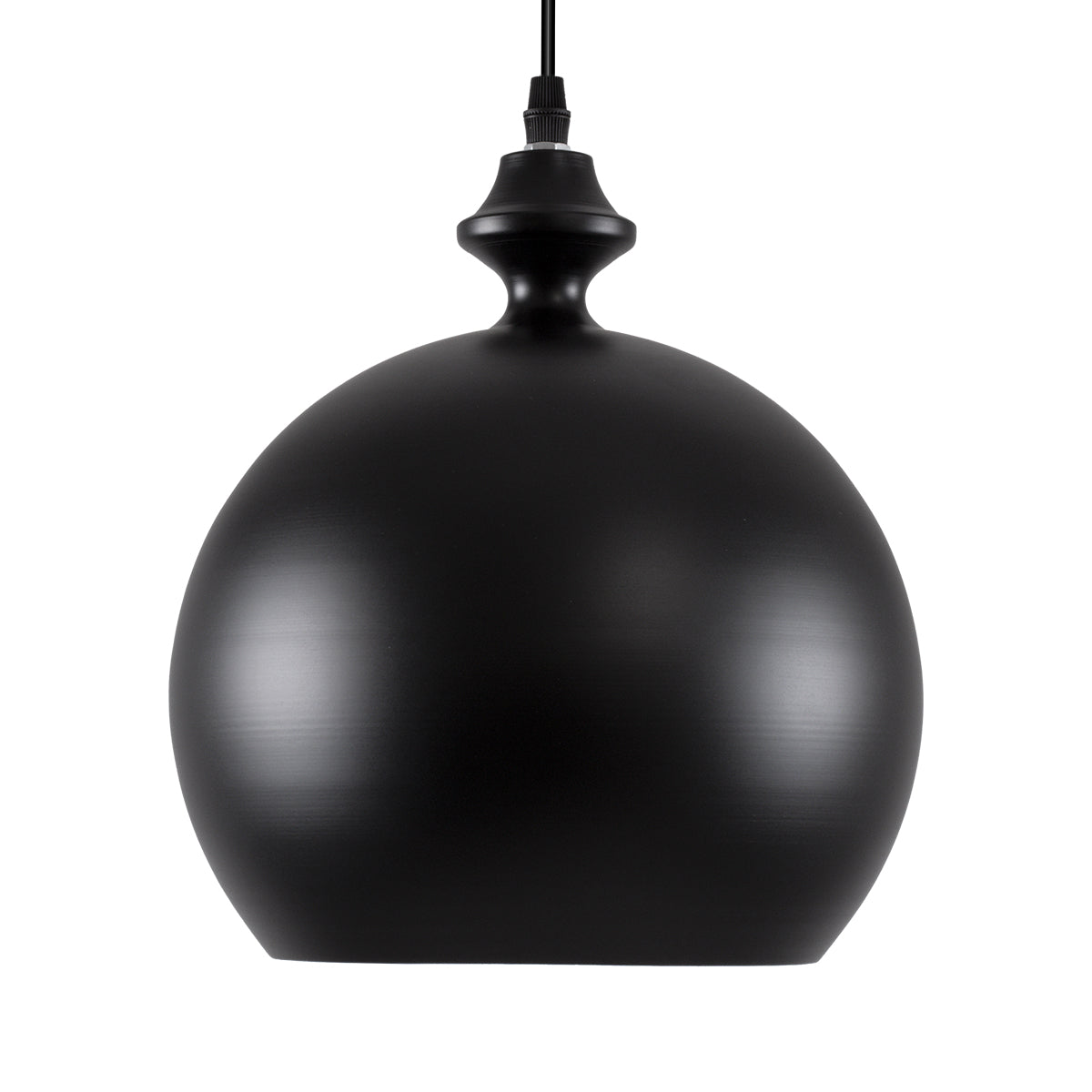 GloboStar® ROCKFORD 01287-B Μοντέρνο Κρεμαστό Φωτιστικό Οροφής Μονόφωτο 1 x E27 Μαύρο Μεταλλικό Καμπάνα Φ24 x Υ27cm - ledmania.gr