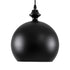 GloboStar® ROCKFORD 01287-B Μοντέρνο Κρεμαστό Φωτιστικό Οροφής Μονόφωτο 1 x E27 Μαύρο Μεταλλικό Καμπάνα Φ24 x Υ27cm - ledmania.gr