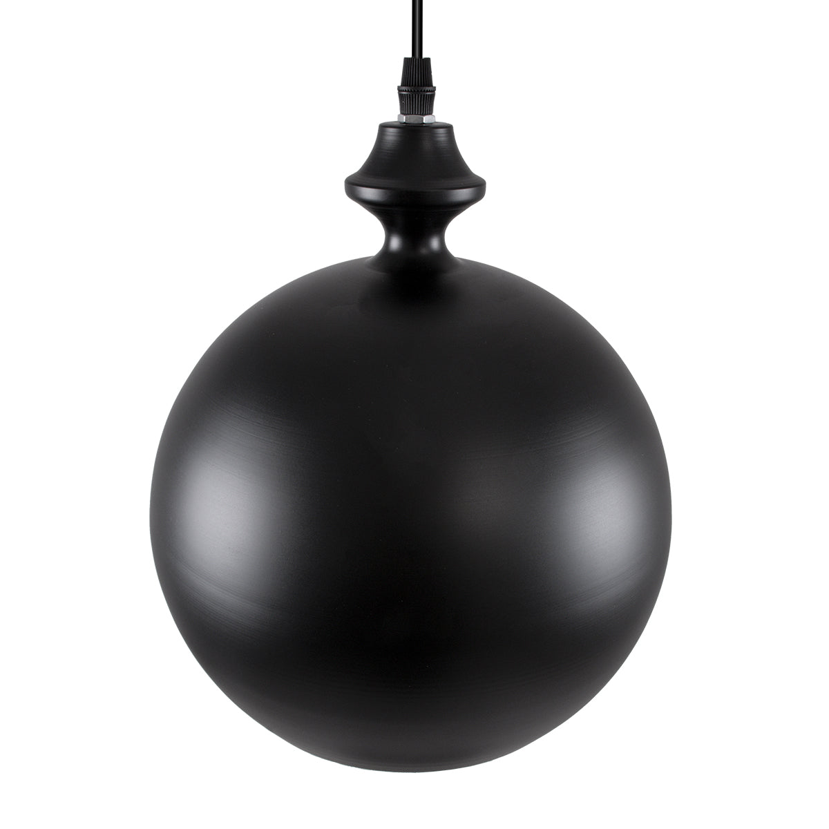 GloboStar® ROCKFORD 01287-B Μοντέρνο Κρεμαστό Φωτιστικό Οροφής Μονόφωτο 1 x E27 Μαύρο Μεταλλικό Καμπάνα Φ24 x Υ27cm - ledmania.gr