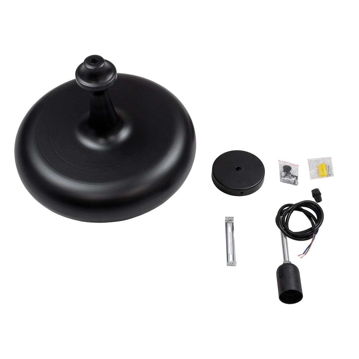 GloboStar® ROCKFORD 01287-C Μοντέρνο Κρεμαστό Φωτιστικό Οροφής Μονόφωτο Μαύρο Μεταλλικό Καμπάνα Φ30 x Υ23cm - ledmania.gr
