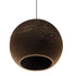 GloboStar® CRETE 01289 Vintage Κρεμαστό Φωτιστικό Οροφής Μονόφωτο 3D από Επεξεργασμένο Σκληρό Καφέ Χαρτόνι Καμπάνα Φ40 x Y34cm - ledmania.gr
