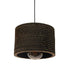 GloboStar® PAROS 01290 Vintage Κρεμαστό Φωτιστικό Οροφής Μονόφωτο 3D από Επεξεργασμένο Σκληρό Καφέ Χαρτόνι Καμπάνα Φ30 x Y20cm - ledmania.gr