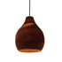GloboStar® MYKONOS 01292 Vintage Κρεμαστό Φωτιστικό Οροφής Μονόφωτο 3D από Επεξεργασμένο Σκληρό Καφέ Χαρτόνι Καμπάνα Φ30 x Y30cm - ledmania.gr